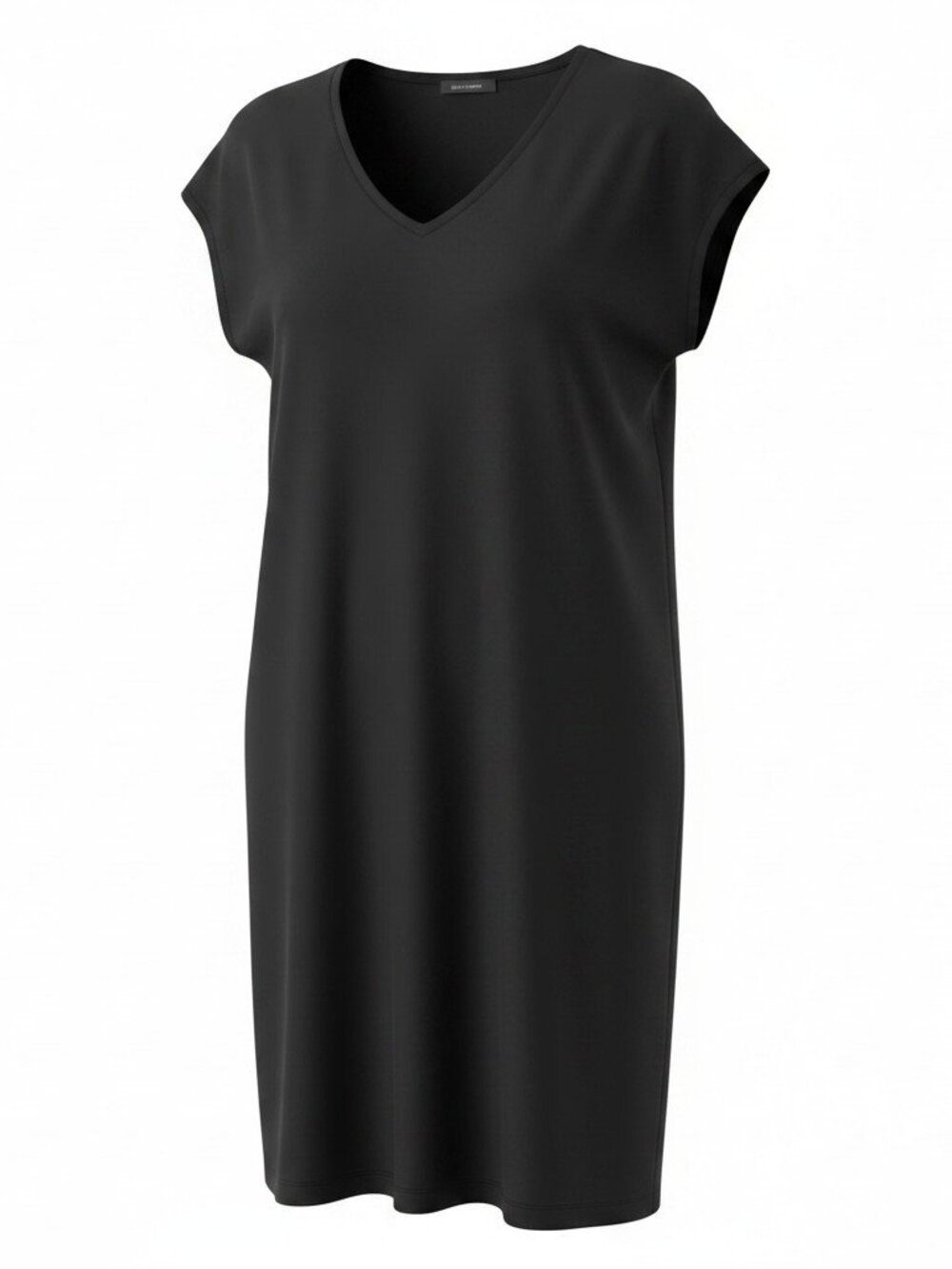 Eileen Fisher V-Neck Cap Sleeve Dress - Black - Size Medium, NWT
